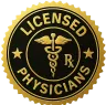 Licensed physicians badge